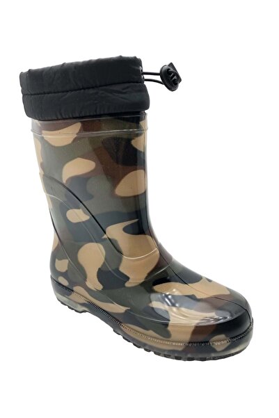 ÇİĞDEM KUNDURA Gumové boty s chlupatými květy a květy v květní květině