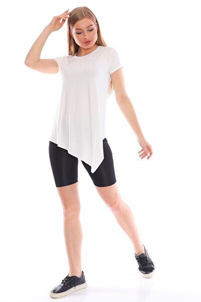 Alışveriş Sokağı Cross Cut Viscose Fabric Casual Tunic