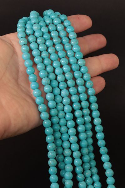 CessNova Turquoise Blue 8mm Natural Stone - Certified String (1 Piece)
