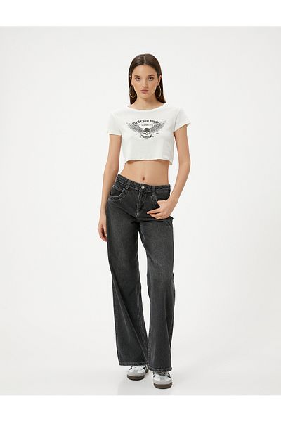 Koton Crop Printed T-shirt