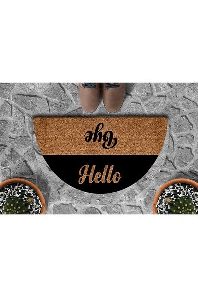 DefLife Home Hello Bye Door Mat / Half Moon Koko Mat 40x70