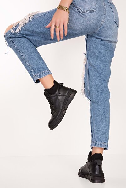 Gondol Hakiki Deri Günlük Kısa Bot Alpx.176