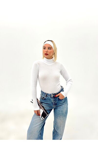 AFROGİYİM Γυναικεία μονόχρωμη μπλούζα με ζιβάγκο