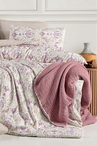 MyStory Home Set cuvertură de pilota verde dublă - elastic