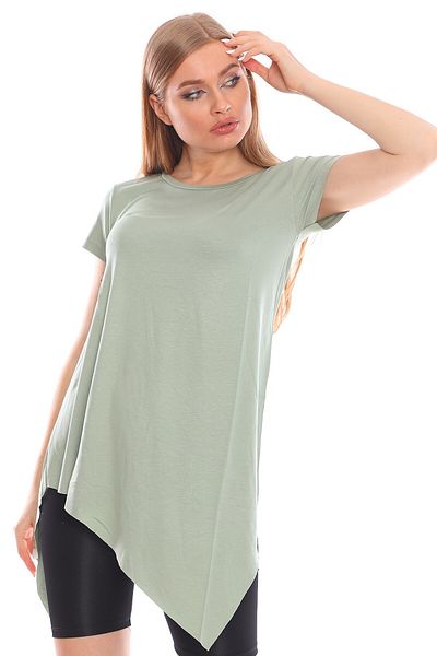 Alışveriş Sokağı Cross Cut Viscose Fabric Casual Tunic