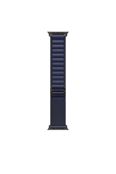 Apple Ρολόι Alpine Loop 49mm - Ναυτικό μπλε, Φινίρισμα σε μαύρο τιτάνιο - Μικρό
