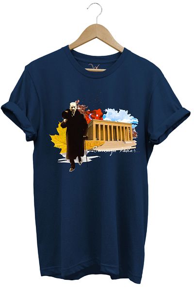 WİDİ ATATURK ANITCHABIR 10 - Μπλουζάκι με κανονική εφαρμογή Republic Forever