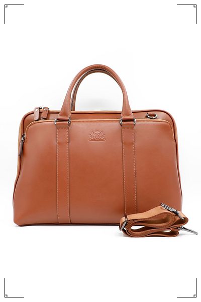 Derimo Leather حقيبة كمبيوتر محمول وحقيبة من الجلد الطبيعي
