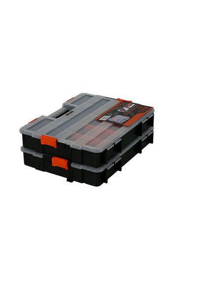 Tactix 2-Piece Multi-Compartment Tool Organisers with Separators