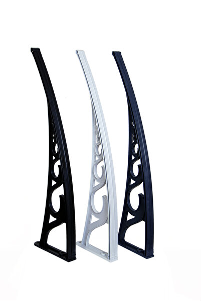 Yapısan Plastik Ayak 6mm Levhalı Pratik Sundurma Kanopi 100x300 cm Antrasit Gri