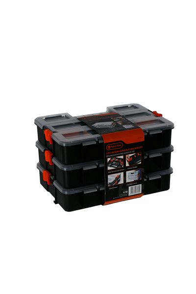 Tactix 3-Piece Side Latches Interlock Organizer Set 320027