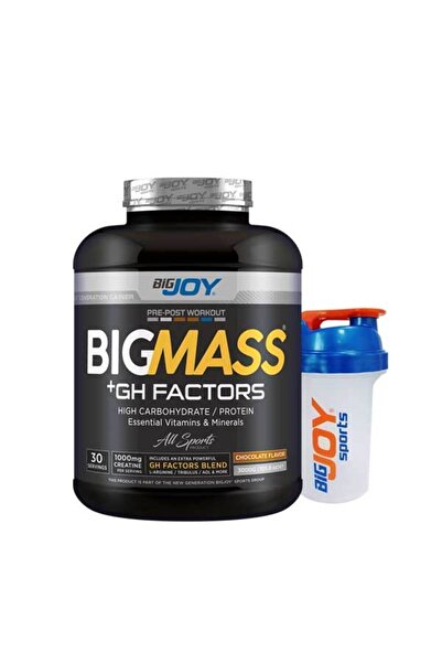 Bigjoy Sports MASS GAİNER Kilo Aldırıcı – 3000 gr – Çikolata | BigMass Gh Factors Karbonhidrat Tozu