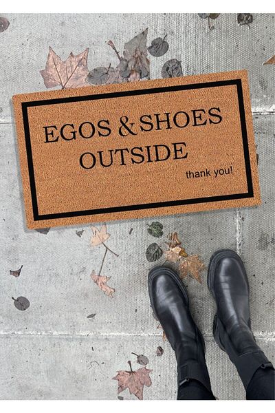 DefLife Home Egos And Shoes Outside Door Front Koko Mat