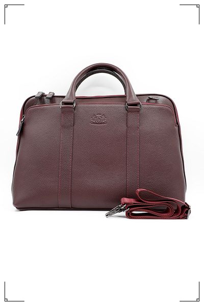 Derimo Leather حقيبة كمبيوتر محمول وحقيبة من الجلد الطبيعي