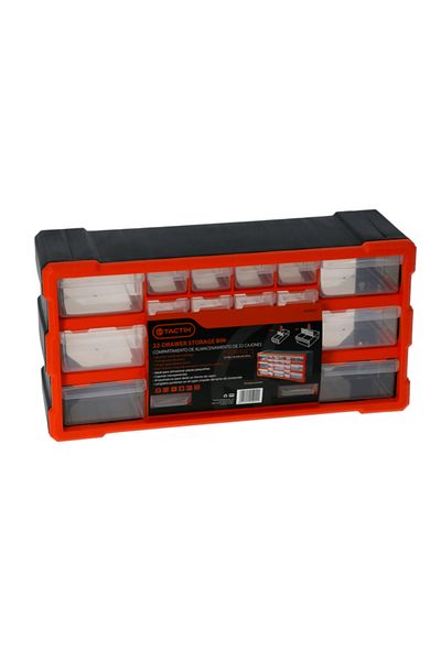 Tactix 22-Drawer Cabinet Plastic Storage Box 320632