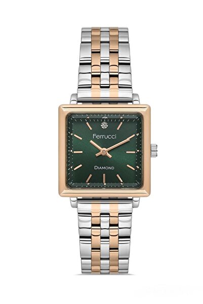 Ferrucci Diamond Kadın Kol Saati Özel Seri Çelik Kordon Kararma Renk Atma Yap...