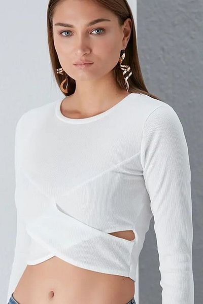 Alışveriş Sokağı Μπλούζα καμιζόλας Cross Front Crop Design
