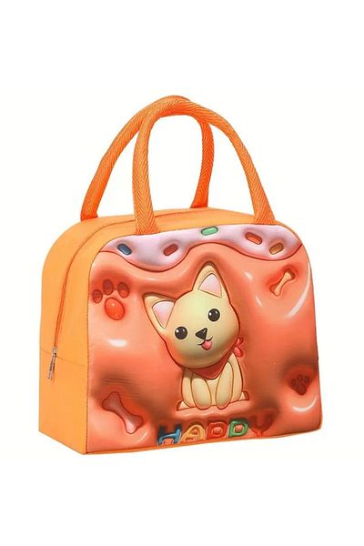 SYNOPE Insulated 3D Patterned Girl's Lunch Box with Thermos Waterproof Handles Cold Warm Protection