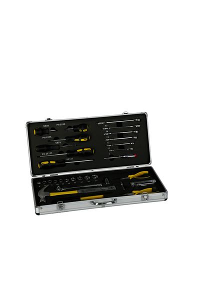 Zuco 38-Piece Sturdy Aluminum Box Tool Set with Non-Slip Grip