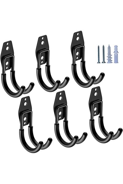 vipgross مجموعة من 6 خطافات جراج منحنية بيضاوية، خطافات جراج ثقيلة لتنظيم مست...