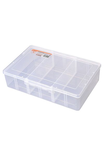 Tactix 3-Compartment Plastic Storage Box with Separators X-Large