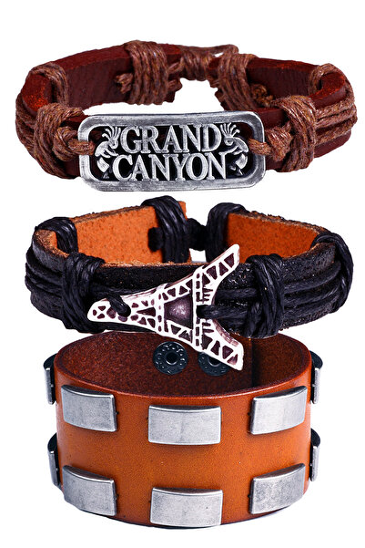 Dejavu حزمة سوار جلدي قابل للتعديل للجنسين مع تفاصيل حبل