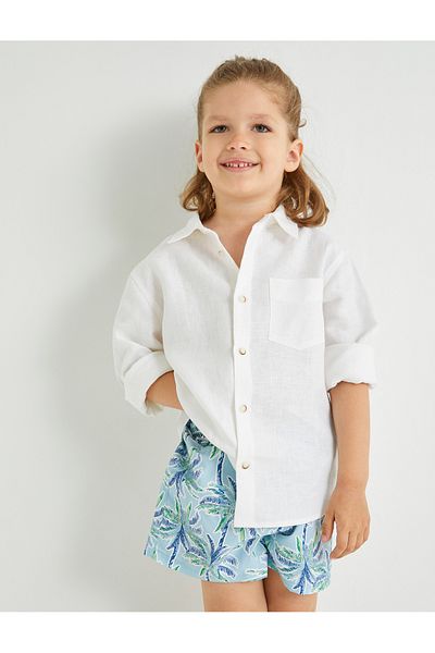 Koton Badeshorts mit Palmen-Print – Taillenbindung