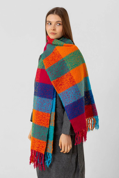 REMSA Φουξια Φούντα Μπουκλ Φουλάρι - 45x200 cm, Μοντέλο 1292