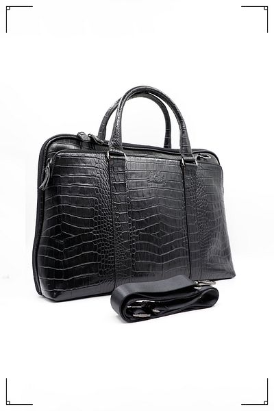 Derimo Leather حقيبة كمبيوتر محمول وحقيبة من الجلد الطبيعي
