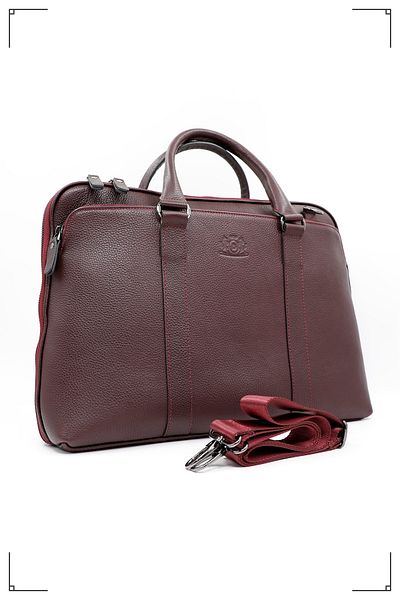 Derimo Leather حقيبة كمبيوتر محمول وحقيبة من الجلد الطبيعي
