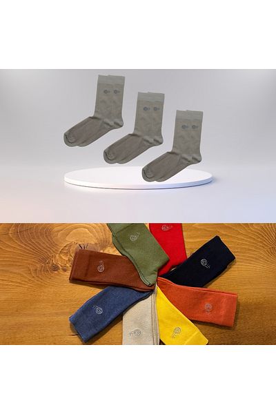 babbelt Flexible and Comfortable Cream Socks - 3 Pairs