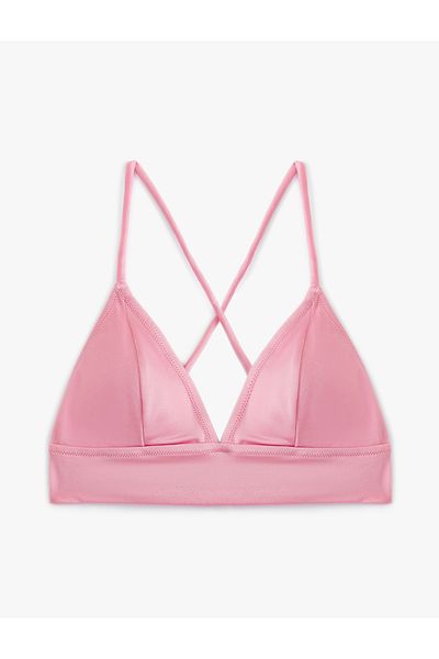 Koton Bralet-Bikinioberteil mit V-Ausschnitt und überkreuzten Trägern