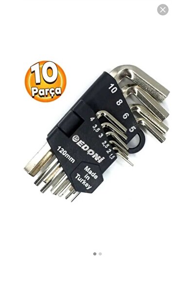 Genel Markalar Edoni Allen Anahtar Takımı 120mm 10 Parça