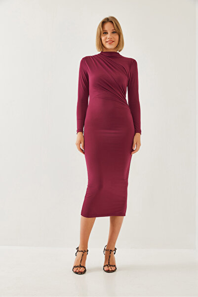 Bianco Lucci Dámské dlouhé nabírané šaty 377 60351136