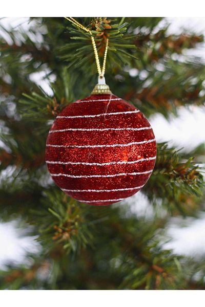 Parti Adresi New Year's Red and White Striped Styrofoam Tree - 6 cm 6 Pcs