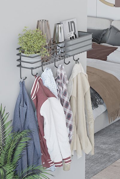 zabata Yapışkanlı Metal Duvar Elbise Askılığı Kapı Arkası Askılık Portmanto Organizer Askı