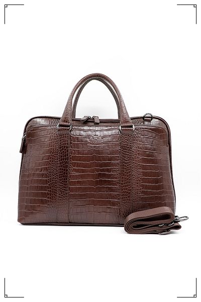Derimo Leather حقيبة كمبيوتر محمول وحقيبة من الجلد الطبيعي