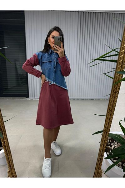 caddstore Dr 2452 Jeans Coat Sweat Dress