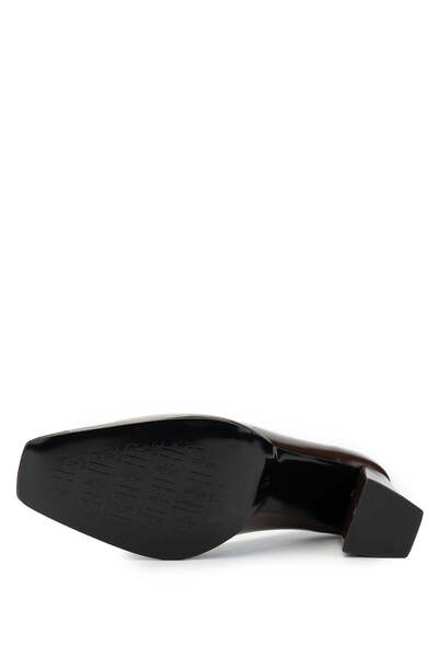 Tamer Tanca Kadın Vegan Kahverengi Topuklu Ayakkabı