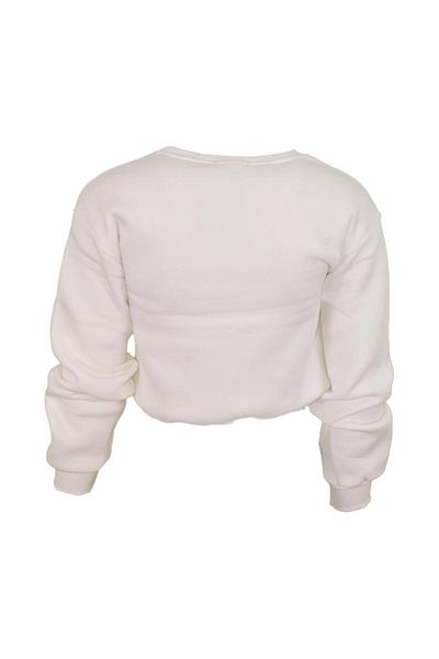 Ceylen Γυναικείο Κέντημα Καρδιά Crop Sweat