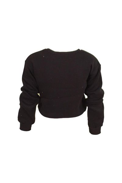Ceylen Women's Heart Embroidered Crop Sweat