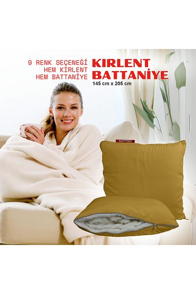 XPERMATE Mustard Blanket Pillow - Tv, Throw Pillow, Welsoft, Travel and Airplane Pillow, 145X205