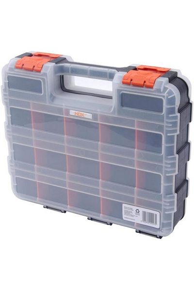 Tactix 15-Compartment Dual Side Tool Box with Removable Dividers
