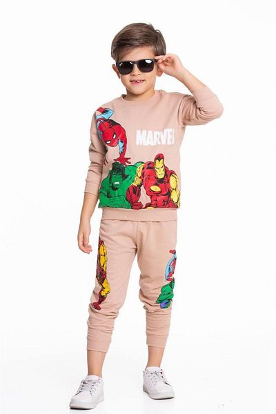 falcomini 4-10 Years Men's Sports Tracksuit Set - Printed 2 Ip
