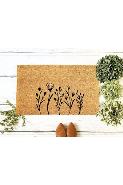 DefLife Home Flowers Door Front Koko Mat