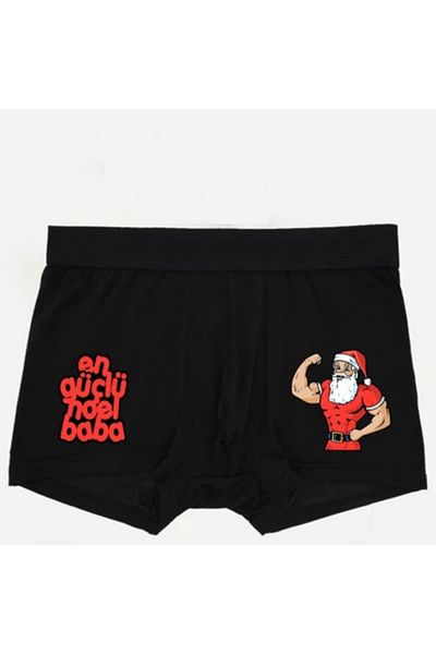 Zıbıncı The Strongest Santa Claus Printed Boxers