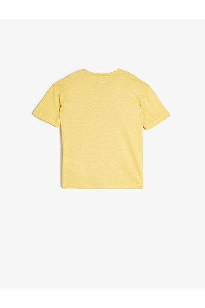 Koton Cotton Short Sleeve Palm Printed Crew Neck T-Shirt