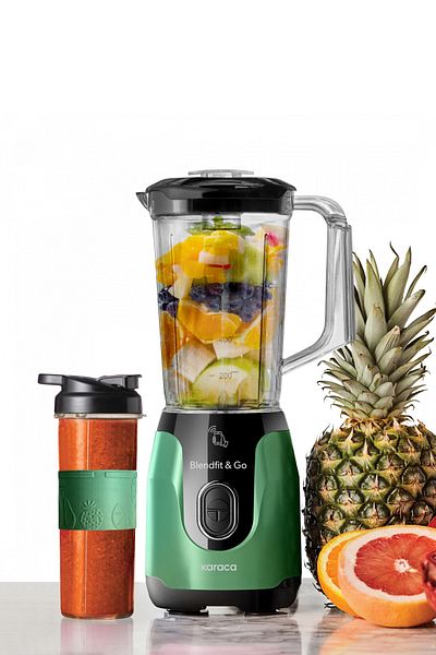 Karaca Blendfit Go Smoothie - Green Compartment Blender Set
