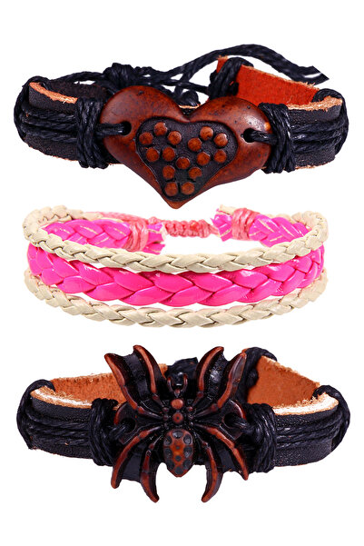 Dejavu حزمة سوار جلدي قابل للتعديل للجنسين مع تفاصيل حبل