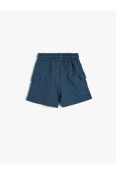 Koton Cotton Cargo Shorts - Elastic Waist and Side Pocket